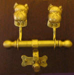 Brussels Griffon, cropped  ears, Duet Door Knocker