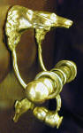 Borzoi Duet Door Knocker, side veiw