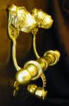 English Bulldog Duet Door Knocker, side view