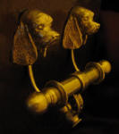 Cocker Spaniel Duet Door Knocker, side view