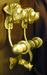 English Mastiff Duet Door Knocker, side view