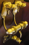 English Springer Duet Door Knocker, side view