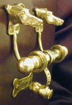 Greyhound / Whippet Duet Door Knocker, side view