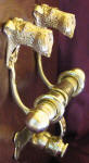 Irish Terrier Duet Door Knocker, side view