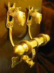 Scottie Duet Door Knocker, side view