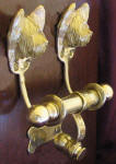 Skye Terrier Duet Door Knocker, side view