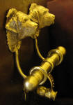 Tibetan Mastiff Duet Door Knocker, side veiw