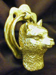 Alpaca Door Knocker, side view