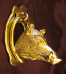 Wild Boar Small Door Knocker, side view