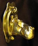 Hippo Small Door Knocker, side view