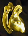 Rabbit Door Knocker, side view