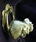 Rooster Door Knocker, side view