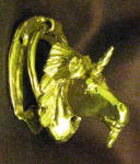 Unicorn Small Door Knocker, side view