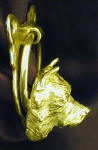 Australian Terrier Door Knocker, side view