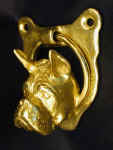 Boxer Door Knocker (cropped ears), side view