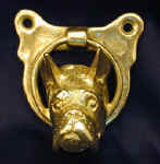 Boxer Door Knocker (cropped ears), front view