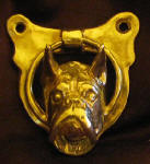 Boxer Door Knocker (cropped ears), front view