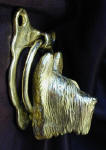 Briard Door Knocker, side view