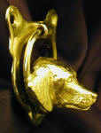 Brittany Spaniel Door Knocker, side view