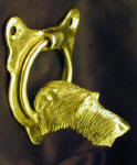 Scottish Deerhound Door Knocker, side view