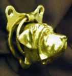 English Mastiff Small Door Knocker, side view