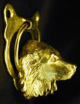 Estrela Mountain Dog Door Knocker, side view