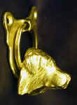 Great Pyrenees Door Knocker, side view