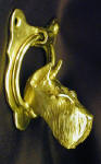 Giant Schnauzer Door Knocker, side view