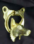 Australian Kelpie Door Knocker / Cabinet Pull, side view