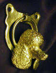 Standard Poodle Door Knocker, side view