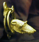 Scottish Deerhound Door Knocker, side view