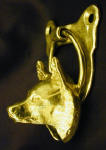 Siberian Husky Door Knocker, side view