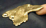 Saluki Finger Pull, bottom view, with finger