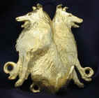 Rough and Smooth Collie combo hook, front view