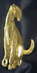 Bronze Lakeland Terrier Hook, side view