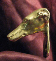 Large Greyhound Finger Pull, side view