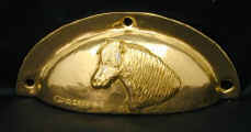 Icelandic Horse Drawer Pull, left facing, at rest