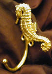 Seahorse J Hook, left facing, side view