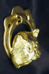 Persian Cat Door Knocker, side view