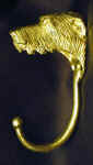 Irish Wolfhound Head Hook, side view