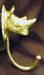 Rhino Head Hook, side view