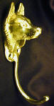 Siberian Husky Head Hook, side view