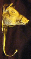 Large Boar's Head Hook. side view