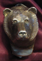 Bear Large Door Knocker with patina