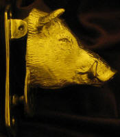 Wild Boar Large Door Knocker, side view