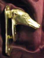 Large Greyhound Door Knocker, side view