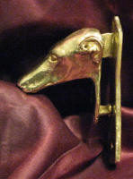 Large Greyhound Door Knocker, side view