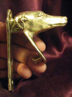 Large Greyhound Door Knocker, open view