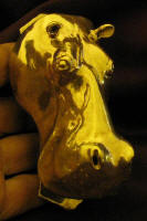 Hippo Large Door Knocker, 3/4 view