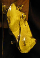 Hippo Large Door Knocker, side view